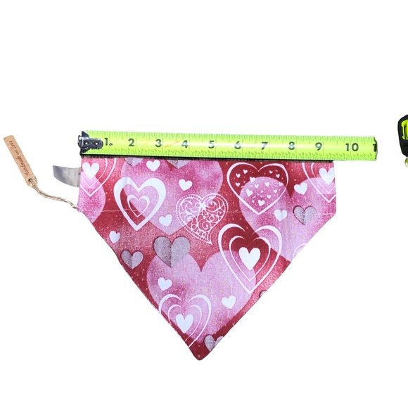 Dog Bandana-Over The Collar Heart Print Pet Bandana Valentine's Day-Dog Mom Gift - Picture 9 of 14